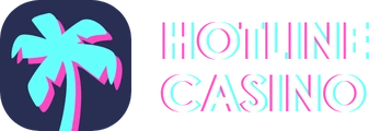 Logo Hotline Casino – turkusowa palma